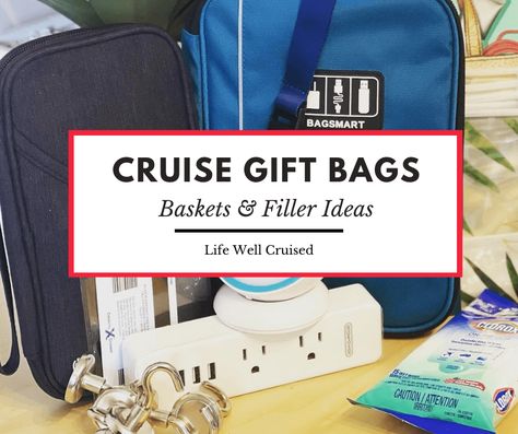 25 Cruise Gift Bag Ideas that Are Fun to Make, Give and Receive Cruise Gift Bag Ideas Party Favors, Family Cruise Goody Bags, Cruise Favor Bags, Cruise Ship Birthday Party Ideas, Cruise Gift Basket Ideas, Family Cruise Gift Bag Ideas, Cruise Welcome Bag Ideas, Cruise Goody Bag Ideas, Cruise Favors Gift Ideas