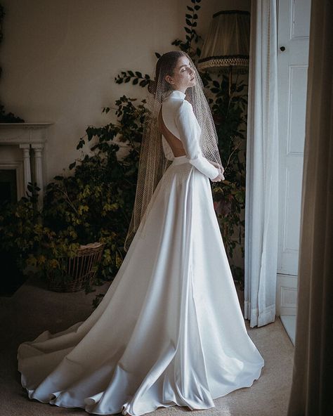 Autumn Bridal, Wedding Autumn, Bridal Design, High Neck Wedding Dress, Neck Wedding Dress, Bridal Dress Design, Long Sleeve Wedding, Fall Wedding Dresses, London Wedding