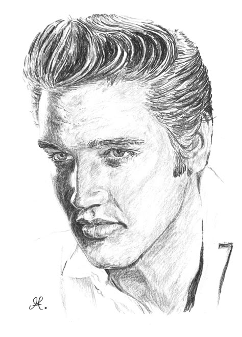 Elvis Sketch Pencil Drawings, Elvis Presley Drawing Pencil, Elvis Presley Sketch, Elvis Sketch, Elvis Presley Drawing, Slay Girlboss, Elvis Artwork, Roma Style, Elvis Costume