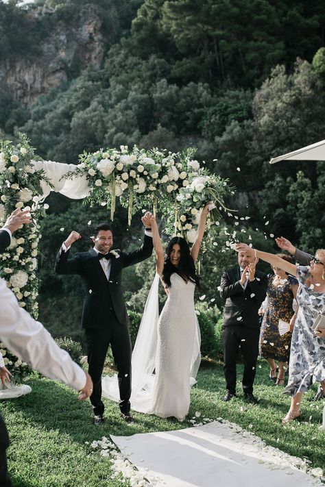 Destination Wedding - Natalie & Mark, Praiano Italy - Ivory Tribe Praiano Italy, Ivory Tribe, Romantic Ceremony, One Day Bridal, Amalfi Coast Wedding, Wedding Arch Flowers, Arch Flowers, Photography Styles, Wedding Photography Styles