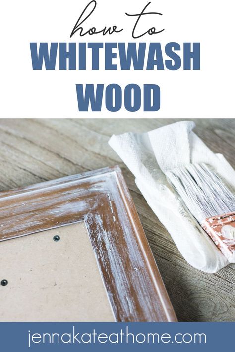 Learn just how simple it is to whitewash wood with only paint and water, then get to work transforming furniture and plank walls with this easy DIY! #jennakateathome Whitewash Coffee Table, How To Whitewash Wood, Whitewash Paint, How To Whitewash, White Washed Furniture, Restoration Hardware Style, Transforming Furniture, Plank Walls, Furniture Wax