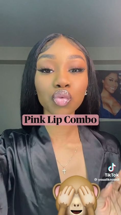 Lip makeup, Beauty, Lips, Cosmetics, Pout, Lipstick, Lip gloss, Lip liner, Lip pencil, Lip care, Confidence, Flawless, Stunning, Glamour, Makeup artist, Self-expression, Makeup tips, Lip combo, Lip combo tutorial, Tutorial, Inspo, Makeup Inspo, Dark skin, Brown skin Lip Oil For Brown Skin, Pink Lip Combo Dark Skin, Lip Combination Brown Skin, Simple Lip Combos For Black Women, Nyx Lip Combo Black Women, Nyx Butter Gloss Lip Combo Brown Skin, Lip Combos Drugstore Dark Skin, Cute Lip Combos For Light Skin, Pink Lip Gloss For Dark Skin