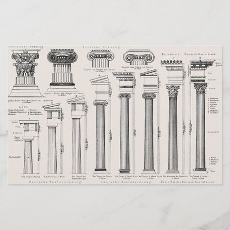 History Of Interior Design, Wallpaper Architecture, Ancient Roman Architecture, Architectural Columns, Architecture Drawing Plan, Greek Architecture, Architectural History, Roman Columns, Ancient Greek Architecture