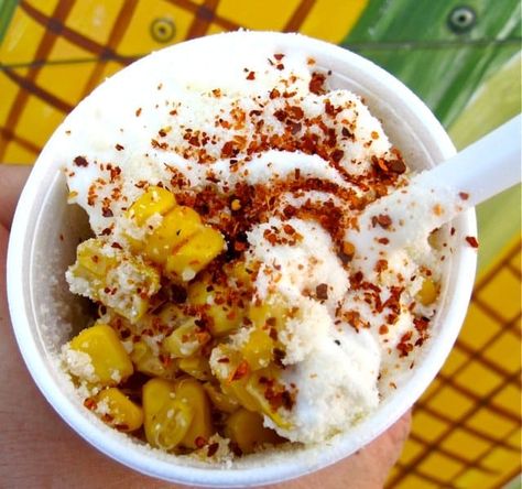 Quick and Easy Mexican Corn in a Cup - Delishably - Food and Drink Mexican Corn In A Cup, Easy Mexican Corn, Elote Preparado, Corn Cup, Mexican Corn Recipes, Corn In A Cup, Elote Recipe, Mexican Street Corn Recipe, Easy Microwave Recipes