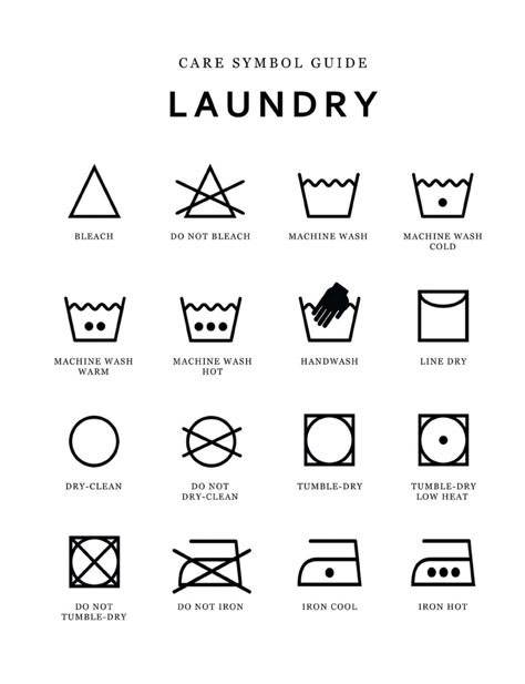 Wash Symbols Laundry, Washing Guide Laundry, Wash Label Design Clothing Tags, Wash Instructions Tag, Laundry Tag Symbols, Woven Label Design Clothing, Washing Instruction Symbols, Care Label Symbols, Laundry Logo Design