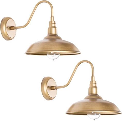 Brass Gooseneck Light, White House Brass Exterior Lights, Gold Porch Light, Gold Outdoor Light Fixtures, Gold Exterior Light Fixtures, Exterior Brass Light Fixtures, Copper Gooseneck Exterior Light, Brass Exterior Lights, Gooseneck Lighting Outdoor