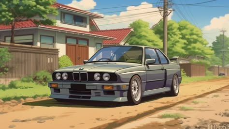 Studio Ghibli inspired Desktop wallpaper of a BMW M3 E30 16:9 aspect ratio (AI Generated) Tags: Anime, Totoro, Princess Mononoke, 4K wallpaper, Grave of the Fireflies, Spirited Away, Car wallpaper, BMW M3 E30, Forza, Asseto Corsa laptop wal Cars Wallpaper Desktop Hd, Bmw E30 Wallpapers Pc, Bmw Wallpapers Desktop, Bmw Wallpaper Laptop, Bmw Desktop Wallpaper, Car Pc Wallpaper, Bmw Pc Wallpaper, 4k Computer Wallpaper, Car Wallpaper For Pc