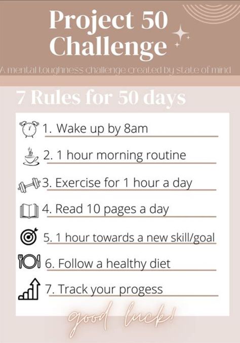 Project 50 Challenge, 50 Challenge, Lifestyle Challenge, Project 50, Motivasi Diet, Planner Tracker, A Diet Plan, Achieve Goals, Self Care Bullet Journal