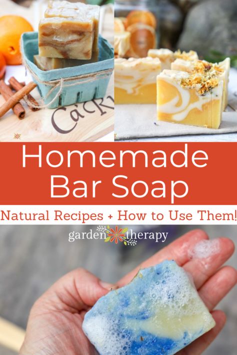 Soap may be older than you and I, but it’s one of today’s best-kept secrets. It’s more natural, affordable, and longer lasting than that perfumed shower gel in your bathroom. So ditch the gel, and let me tell you how to use bar soap! #soap #soapmaking #naturalbeauty #skincare #DIY #allnatural #homemade #handmade #gardentherapy Unique Christmas Trees Themes, Making Bar Soap, Natural Body Soap, Diy Natural Beauty Recipes, Homemade Lip Balm Recipe, Cinnamon Soap, Homemade Bar, Homemade Soap Bars, Organic Bar Soap