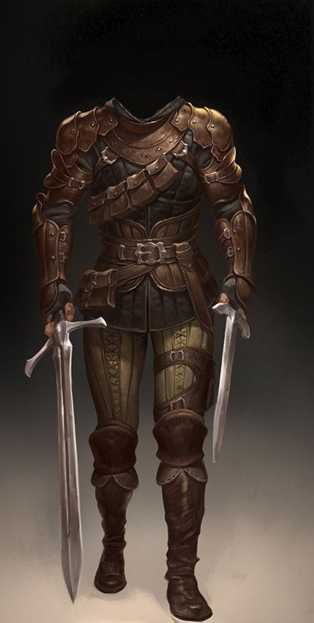 Character Design Cartoon, Heroic Fantasy, Rpg Characters, Leather Armor, Medieval Armor, Fantasy Armor, Armor Concept, Fantasy Warrior, Arte Fantasy