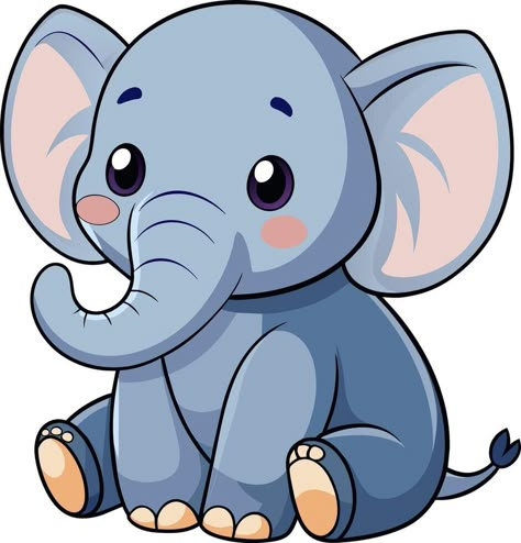 Elephant Clipart Cute, Border Embroidery Designs Patterns, Cartoon Art Animals, Cute Elephant Drawings, Abstract Embroidery Designs, Cartoon Elephant Drawing, Elephants Drawing, Elephant Cartoon Images, Pictures Of Elephants