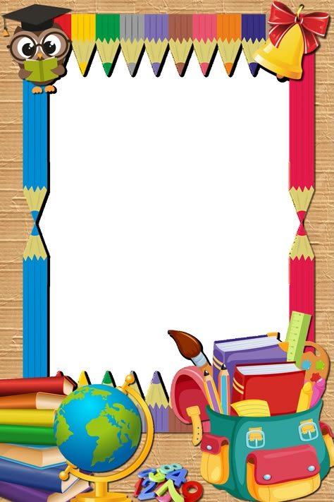 Free School Borders, School Photo Frames, Happy Valentines Day Pictures, School Border, Diy Classroom Decorations, School Board Decoration, Png Frame, Colorful Borders Design, School Frame