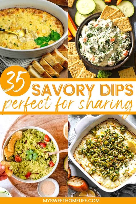 Get ready to dip into a snacking sensation that's perfect for every celebration. These savory party dip recipes are perfect for game day dips, tailgating, holiday dips, or parties. Holiday Savory Dips, Party Spreads Appetizers, Lunch Dip Recipes, Savory Dip Ideas, Easy Savory Dip Recipes, Great Dip Recipes, Small Batch Dip Recipes, Best Savory Dips, Best Party Dips Football Season