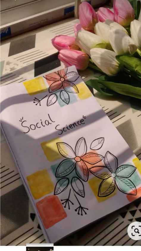 Aesthetic Boarders Designs, Card Making Flowers, Diy Canvas Art Easy, File Decoration Ideas, School Book Covers, Kids Canvas Art, Front Cover Designs, Front Page Design, Bond Paper Design