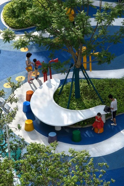 Playgrounds Architecture, Playground Landscaping, Public Playground, Preschool Designs, Urban Playground, Pocket Park, Urban Landscape Design, Public Space Design, Kindergarten Design