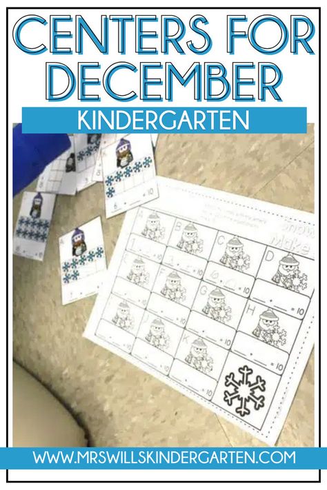 The weeks leading up to winter break can be a challenge for student engagement! Keep your centers routine up and running with these literacy and math activities. These kindergarten centers for December are a great addition to your lesson plans leading up to winter break. Click here to take a closer look at these December centers for kindergarten. December Kindergarten Centers, December Centers, December Kindergarten, Centers For Kindergarten, Interactive Writing, Learning Stations, Kindergarten Centers, Children Learning, Literacy Stations