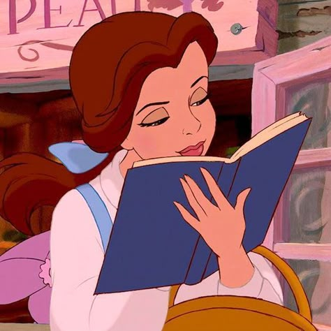 Belle Reading A Book Aesthetic, Belle Aesthetic Disney, Belle Reading A Book, Reading A Book Aesthetic, Belle Reading, A Book Aesthetic, Belle Aesthetic, Old Disney Movies, Disney+ Icon