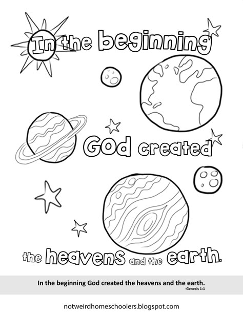 Free Bible verse coloring page for Genesis 1:1 Bible Verse Genesis 1:1, Preschool Bible Worksheets, Genesis 1:1 Coloring Page, Genesis 1:1 Bible Verse, Bible Verse About Creation, Creation Worksheets For Kids, Bible Pictures For Kids, Bible Verse Coloring Pages For Kids, Creation Coloring Pages Printables Free