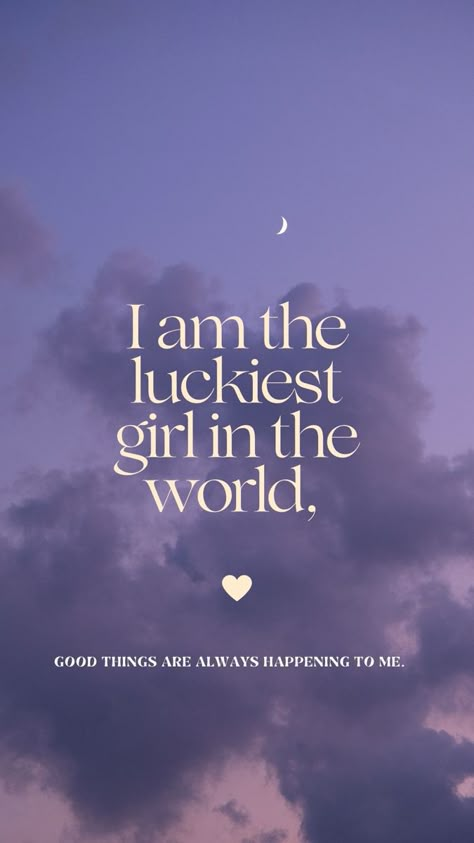 Lucky girl
iPhone background 
iPhone wallpaper
Affirmations Dreams And Reality Quotes, Abundance Wallpaper Aesthetic, High Vibration Aesthetic, Manifestation Backgrounds, Manifestation Quotes Aesthetic, I Am The Luckiest Girl, Luckiest Girl In The World, The Luckiest Girl, Higher Vibration