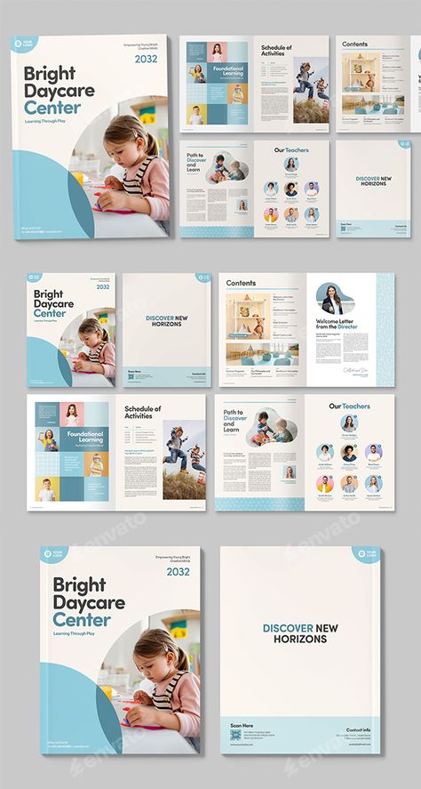 Daycare Brochure Template, Print Templates | GraphicRiver Daycare Parent Information Sheet, Daycare Brochure, Kindergarten Brochure, Preschool Brochure, Kids Brochures, Daycare Logo, Rollup Design, Booklet Layout, Brochure Examples