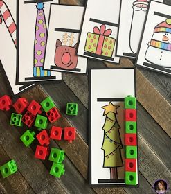 Christmas Activities For Preschool, December Centers, December Themes, Christmas Math Centers, Centers For Preschool, December Math, Christmas Literacy, December Ideas, Christmas Learning