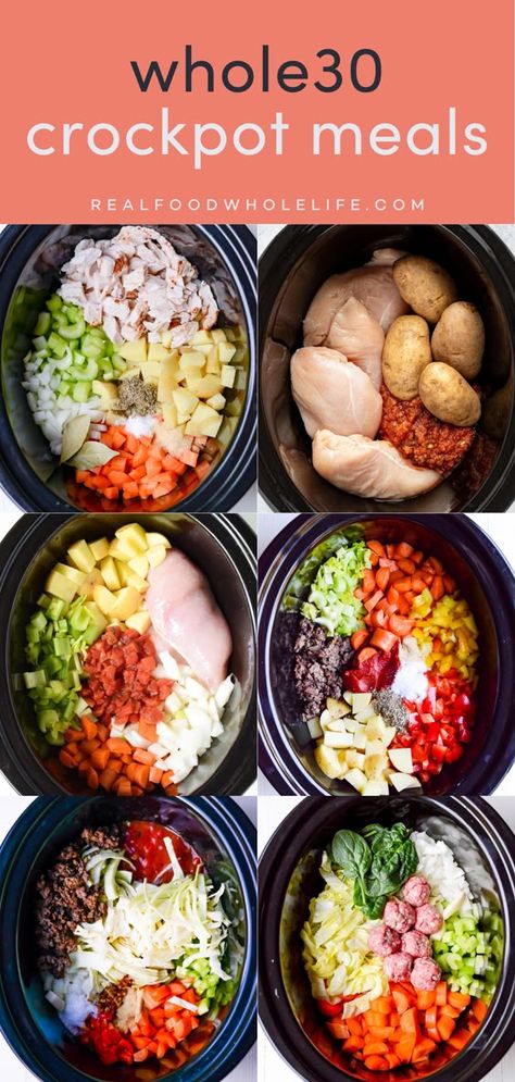 I’ve rounded up over 45 simple Whole30 crockpot recipes to make healthy eating a cinch for you – from Whole30 dinner recipes to simple Whole30 sides. Healthy Whole Food Crockpot Recipes, Best Whole30 Recipes, Clean Monday Meals, Whole 30 Crock Pot Meals, Easy Whole30 Crockpot Recipes, Paleo Recipes Dinner Easy Crockpot, 21 Day Fix Crockpot Chicken, Quick Crockpot Recipes Healthy, While 30 Crockpot