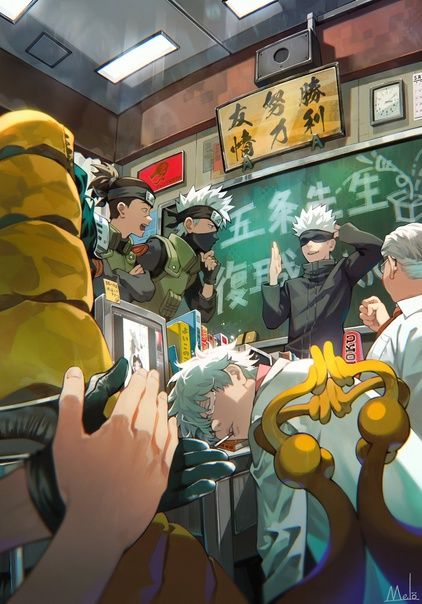 Koro Sensei, All Anime Characters, Anime Group, Animation Artwork, Kakashi Hatake, Anime Crossover, Cool Anime Pictures, Funny Anime Pics, Anime Artwork