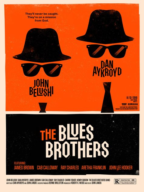 The Blues Brothers 1980. Blues Brothers Movie, 1980s Movie Posters, Blues Brothers 1980, Vintage Music Art, Foto Muro Collage, Vintage Films, 1980s Movies, Brothers Movie, John Lee Hooker