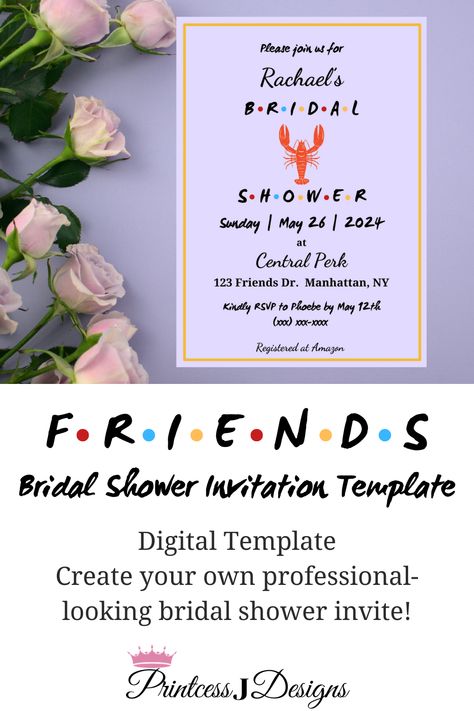 Friends Bridal Shower Ideas, Friends Themed Bridal Shower Ideas, Friends Bridal Shower Theme Food, Friends Wedding Shower Theme, Bridal Shower Friends Theme, Friends Tv Show Bridal Shower Theme, Friends Bridal Shower Invitations, Friends Bridal Shower Theme, Friends Themed Bridal Shower Invite