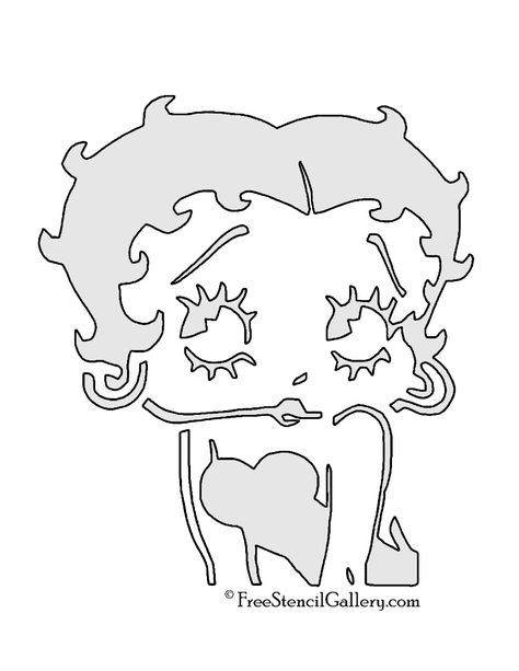 Betty Boop Stencil | Free Stencil Gallery Monster High Pumpkin Stencil, Cool Pumpkin Carving Templates, Cute Stencils Printables, Pumkin Carving Printable, Aesthetic Pumpkin Carving Stencil, Funny Pumpkin Stencil, Princess Pumpkin Stencil, Zombie Pumpkin Stencil, Betty Boop Pumpkin Carving