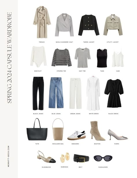 THE SPRING 2024 CAPSULE WARDROBE - Merritt Beck 7x7 Capsule Wardrobe, Spring 2024 Wardrobe Capsule, 2024 Spring Capsule Wardrobe, Spring Capsule 2024, Spring Summer 2024 Capsule Wardrobe, Spring Looks 2024, Spring Travel Capsule Wardrobe 2024, 7x7 Challenge, Teacher Capsule Wardrobe Spring