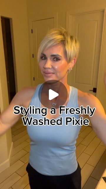 Quick Easy Styles For Short Hair, How To Spike Short Hair, Pixie Haircut How To Style, Pixie Haircut For Thinning Hair Over 50, Short Pixie Styles For Fine Hair, How To Style A Pixie Haircut Tutorials, Flat Iron Pixie Hair, Styling Ear Length Hair, How To Get Piecey Hair Tutorials