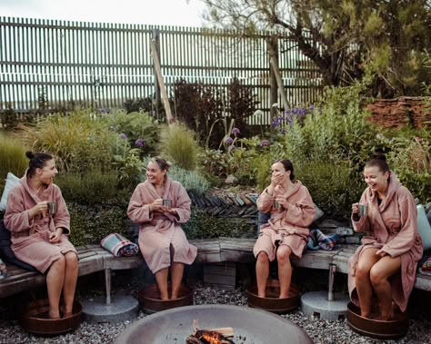 Back-To-Nature Sensory Spa Garden In Newquay - Bedruthan Nature Hot Tub, Forest Sauna, Forest Hot Tub, Jungle Spa, Forest Spa, Forest Pool Nature, Spa Retail, Spa Garden, Salt Cave Spa