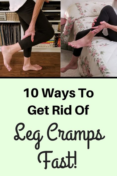 Get rid of painful leg cramps fast with these 10 tips, including massage, exercise and natural remedies. Leg Cramps Causes, Nighttime Leg Cramps, Leg Cramps At Night, Bedtime Stretches, Gastrocnemius Muscle, Calf Cramps, Essential Oils For Pregnancy, Muscle Cramps, Standing Abs