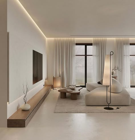 Minimalist Living Room Decor, Home Hall Design, Ceiling Design Living Room, Modern Minimalist Living Room, Living Room Styles, 아파트 인테리어, Minimalist Interior Design, Home Design Living Room, Interior Modern