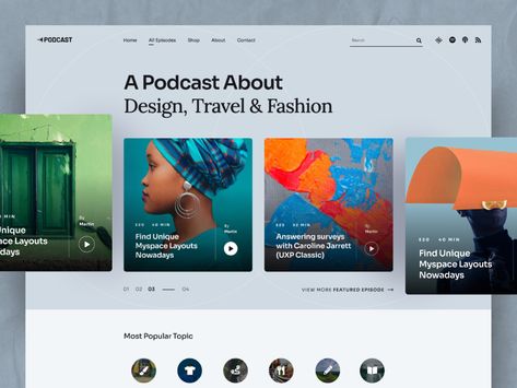 Podcast Web Design, Podcast Layout, Podcast Website Design, Magazine Website Design, Podcast Template, Myspace Layout, Podcast Design, Podcast Website, Creative Podcast