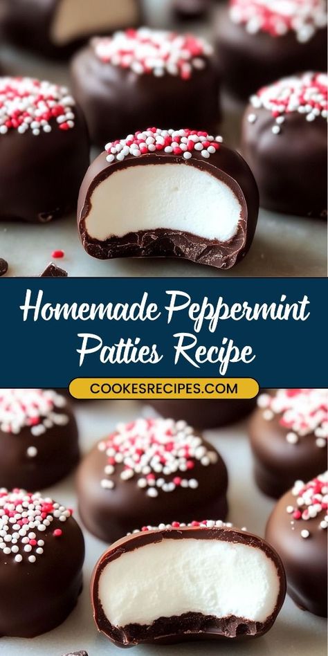 Homemade Peppermint Pattys, Sugar Free Peppermint Patties, Cream Cheese Peppermint Patties, Gift Treats Ideas, Easy Peppermint Patties, Home Made Peppermint Patties, Milk Chocolate Candy Recipes, Peppermint Patties Recipe Easy, Peppermint Bark Snowballs