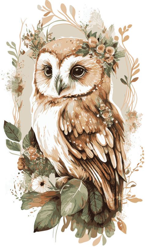 Download the cute owl boho style illustration 20640147 royalty-free Vector from Vecteezy for your project and explore over a million other vectors, icons and clipart graphics! Owls To Paint, Owls And Flowers, Boho Clipart Free, Boho Owl Tattoo, Floral Owl Tattoo, Owl Nursery Ideas, Beautiful Things To Draw, Owl Watercolor Paintings, Owl Art Projects For Kids