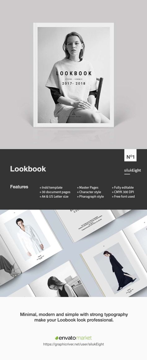 39 Stylish Lookbook Template Designs (Brand, Fashion, Product, and More) Look Book Design Layout Fashion, Fashion Book Layout Design, Look Books Fashion Layout, Lookbook Template Fashion, Lookbook Design Layout Catalog, Fashion Catalogue Design, Fashion Catalogue Design Layout, Lookbook Cover, Fashion Brand Catalogue Layout