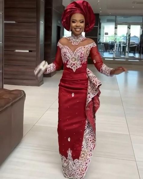 Igbo Dress, George Styles, African Goddesses, George Dress, Mother Of The Groom Gowns, Nigeria Wedding, Nigerian Culture, Nigerian Style, African Party Dresses