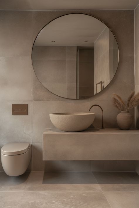 Bathroom Ideas Hotel Style, Japandi Bathroom Design Ideas, Hotels Bathroom Design, Japandi Small Bathroom Design, Japandi Style Apartment, Modern Sleek Bathroom, What Is Japandi Style, Sand Coloured Bathroom, Bathroom Japandi Style