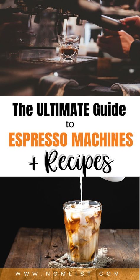 When you are searching for the best Espresso Maker there are a few things you need to consider before you buy! Think about if your Espresso machine comes with a grinder or milk frother. Understand the differences between two main types of espresso makers, Steam Driven Espresso Makers, and Pump Driven Espresso Makers. Plus get a coffee recipe guide to all the best coffee drinks using espresso! Give the perfect Christmas present to your loved one this year! Best Coffee Drinks, Espresso Machine Recipes, Hot Coffee Drinks, Cold Brew Recipe, Espresso Recipes, Coffee Shop Business, Coffee Making, Best Espresso, Coffee Recipe