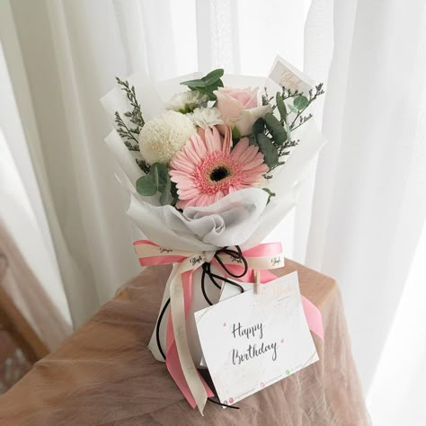 Small Birthday Bouquet, Gerbera And Rose Bouquet, Gerbera Flower Bouquet, Mini Rose Bouquet, Gerbera Daisy Bouquet, Gerbera Bouquet, Single Flower Bouquet, Purple Flower Bouquet, Flower Boquet