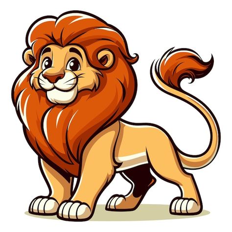 How To Draw Lion, Cute Lion Drawing, Lion Cartoon Drawing, Cute Lion Cartoon, Lion Vector Illustration, Graffiti Art Drawings, Lion Image, Lion Cartoon, Jungle Animal Art