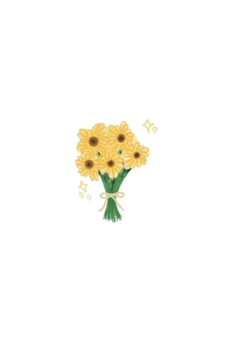 Sunflower Aesthetic Drawing, Yellow Things To Draw, Sunflower Drawing Aesthetic, Flower Doodles Aesthetic, Yellow Flowers Drawing, Flower Painting Tulip, Sunflower Drawing Simple, Yellow Doodles, Yellow Flowers Aesthetic