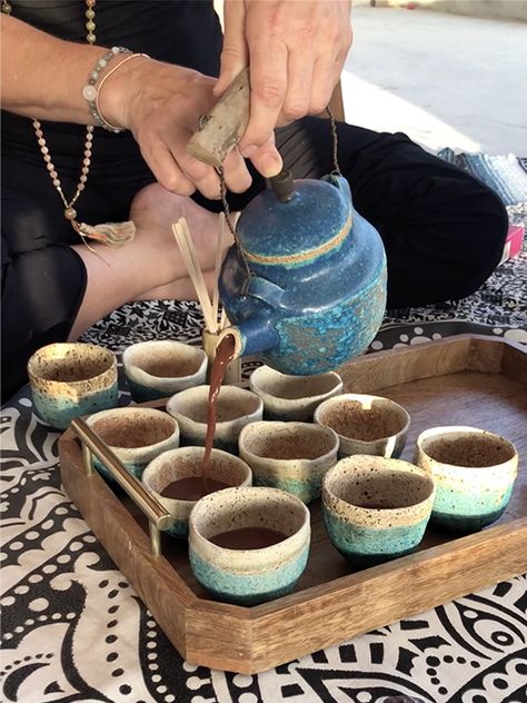 Sacred Ceremony Space, Boho Yoga Studio Design, Retreat Space Ideas, Womens Wellness Retreat, Cacao Ceremony Circle, Cacao Ceremony Aesthetic, Spiritual Retreat Aesthetic, Womens Retreat Ideas, Wellness Retreat Aesthetic