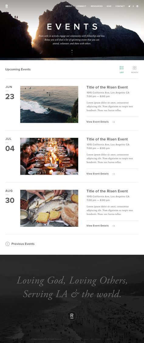 Risen events Design De Configuration, Blog Post Design, Ui Design Mobile, Module Design, Blog Website Design, Blog Design Inspiration, Best Website Design, Event Website, Webdesign Inspiration
