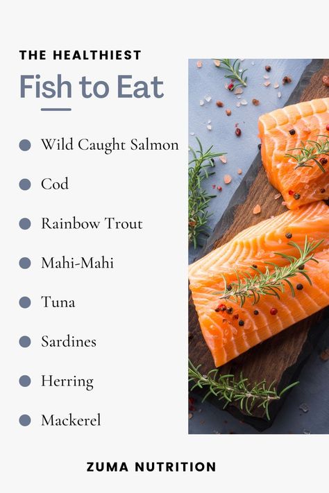 The healthiest food to eat and prepare for dinner or lunch Clean Eating Fish Recipes, Best Fish To Eat Healthy, Benefits Of Salmon For Women, Best Fish To Eat, Pescatarian Diet For Beginners, Types Of Fish To Eat, Different Types Of Fish To Eat, Healthiest Fish, Fish Dishes Healthy