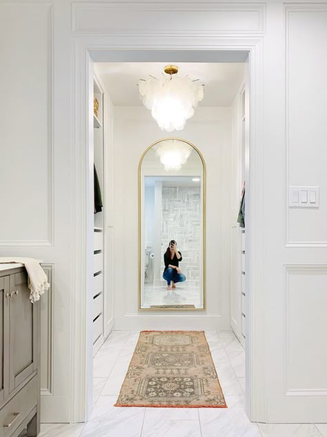 Master Closet In Master Bath, Master Closet With Doors, Bathroom Into Walk In Closet, Master Closet Entrance From Bathroom, Master Closet With Bathroom, Master Closet Off Bathroom, Bath And Closet Combo Master, Closet In A Bathroom, Closet Before And After Walk In