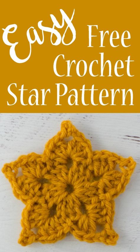 Loving this free crochet star pattern.  Would make an adorable Christmas ornament or an appliqué! Easy Crochet Star, Wings Crochet, Crochet Star Pattern, Corak Krusye, Hekel Patrone, Crochet Star Patterns, Crochet Christmas Ornaments Free, Crochet Holiday, Crochet Ornament Patterns